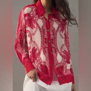 Farm Rio Printed Classic Button-down Shirt
